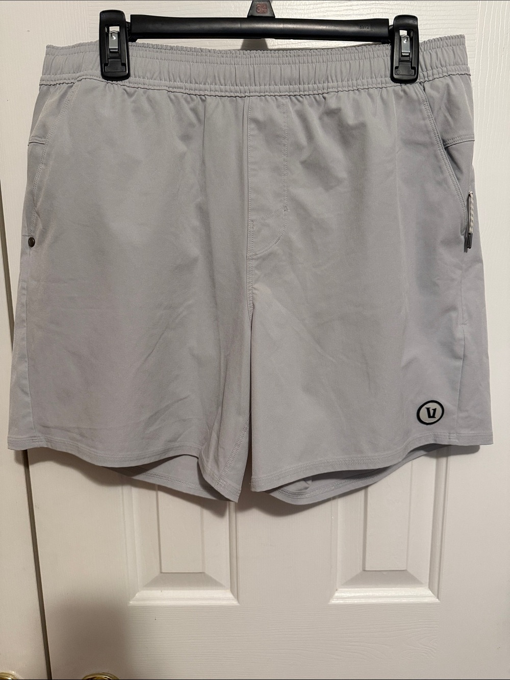 Vuori Light Gray Men's Performance Athletic Shorts